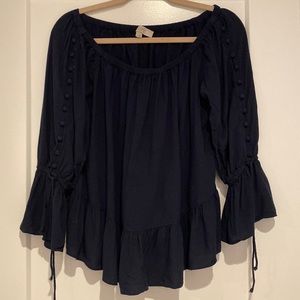 Navy Loft Blouse